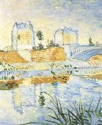 Vincent Van Gogh The Seine with the Pont de Clichy (nn04) oil painting picture wholesale